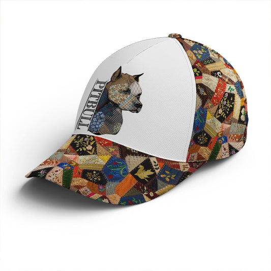 Love Pitbull Patchwork Style Baseball Cap Lasfour CO0798