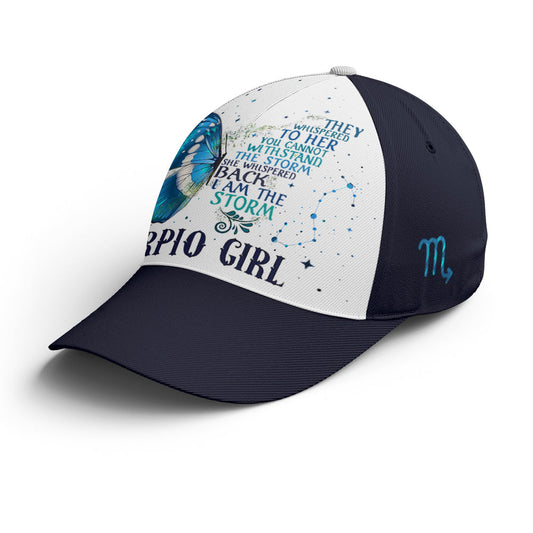 Scorpio Girl I Am The Storm Butterfly Baseball Cap Lasfour CO0885