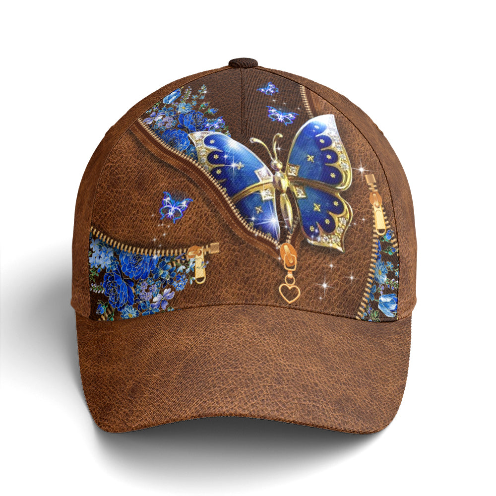 Magical Butterfly Lilac Flowers Leather Style Lasfour CO0801