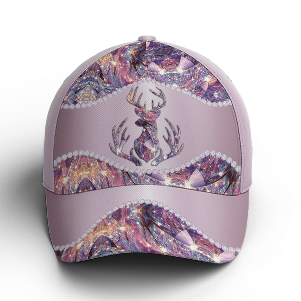 Purple Metallic Style Deer Hunting Baseball Cap Lasfour CO0975