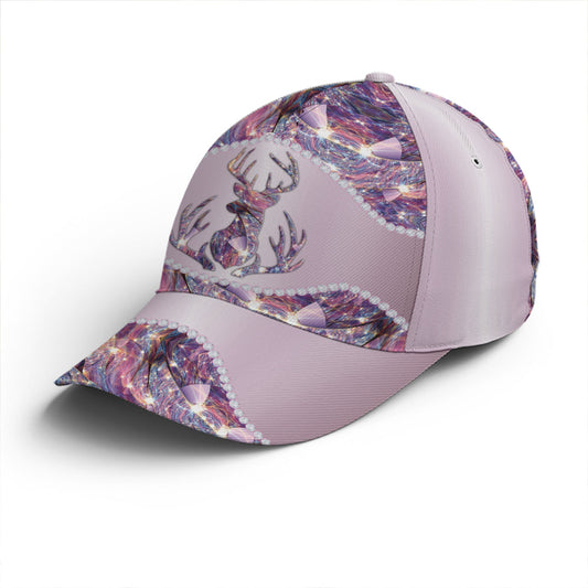 Purple Metallic Style Deer Hunting Baseball Cap Lasfour CO0975