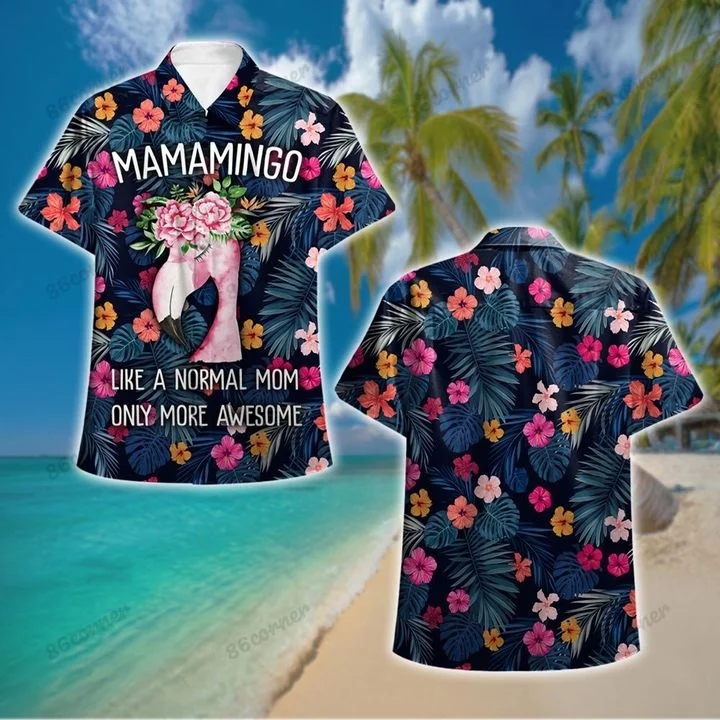 Beach Flamingo Hawaii Shirt, Summer aloha shirt, Gift for summer HO0792