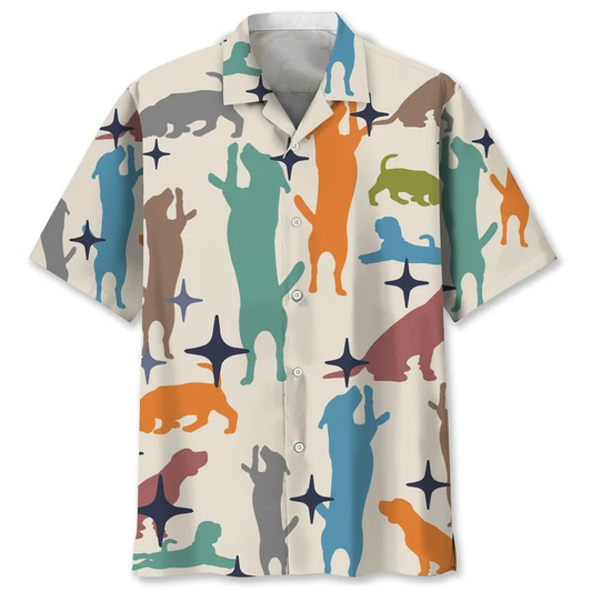 Beagle vintage Hawaiian Shirt, Hawaiian shirt for men, Summer gift for Dog lovers HO1453