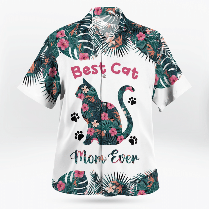 Best Cat Mom Ever Hawaiian Shirt, Mother Hawaii shirt, Mom shirt, Gift for Mom HO2047