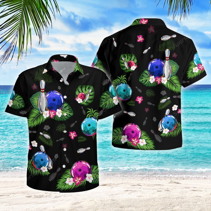 Bowling Tropical Hawaiian Shirt, Summer gift, Hawaiian Shirts for Men, Aloha Beach Shirt HO1026