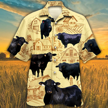 Brangus Cattle Lovers Farm Hawaiian Shirt, Summer Hawaiian shirt for men women HO2503