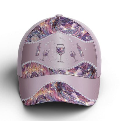 Purple Metallic Style Wine Baseball Cap For Wine Lovers Lasfour CO0981