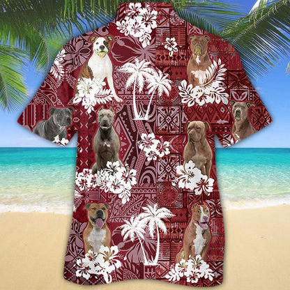Pitbull Hawaiian Shirt, Dog Aloha Hawaii Shirt For Men Women HO5234