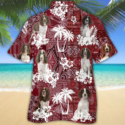 English Springer Spaniel Red Hawaiian Shirt, Gift for Dog Lover Shirts, Animal Summer Shirts HO1256