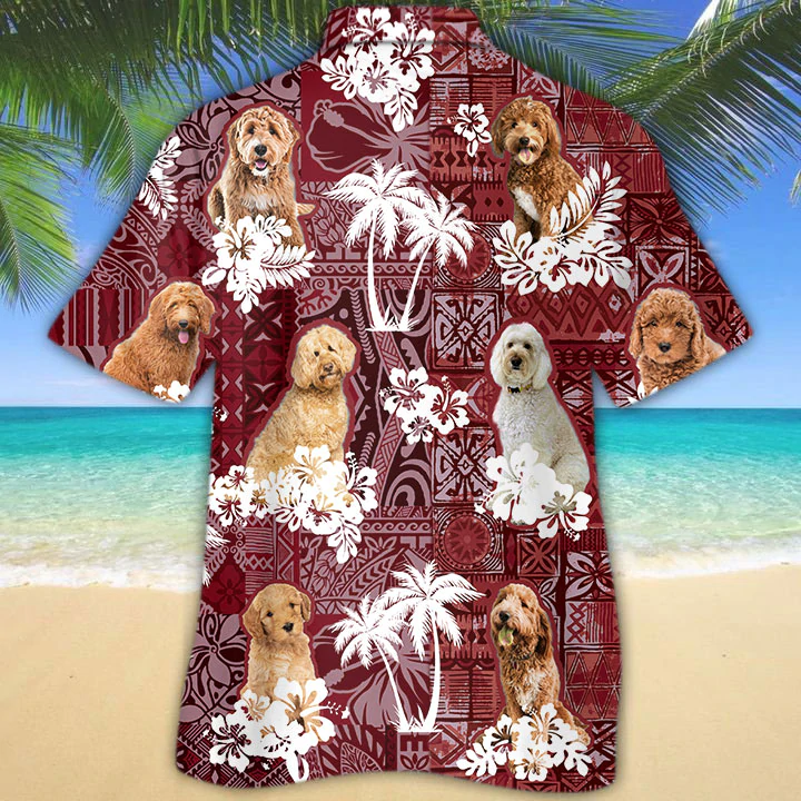 Goldendoodle Hawaiian Shirt, Gift for Dog Lover Shirts, Men's Hawaiian shirt HO1237