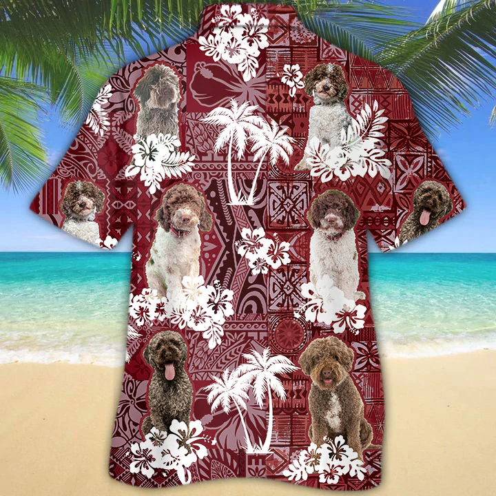 Lagotto Romagnolo Hawaiian Shirt, Gift for Dog Lover Shirts, Lagotto Romagnolo Beach Shirt, Men's Hawaiian shirt HO1240