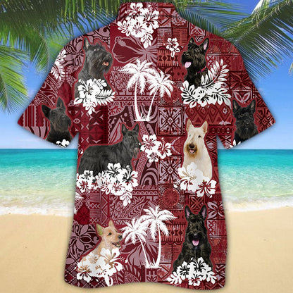 Scottish Terrier Hawaiian Shirt, Hawaii Aloha Beach Shirt For Dog Lovers HO5252