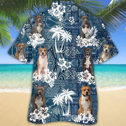 American Staffordshire Terrier Hawaiian Shirt, Aloha Beach Shirts For Dog Lovers, Summer Beach Hawaii Shirt HO4864