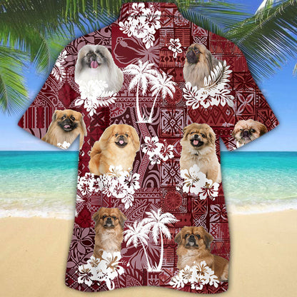 Pekingese Hawaiian Shirt, Animal Hawaii Aloha Beach Shirt Short Sleeve HO5232