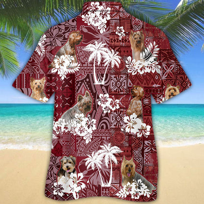 Yorkshire Terrier Hawaiian Shirt, Lasfour Dog Hawaii Aloha Beach Shirt For Men Women HO5269