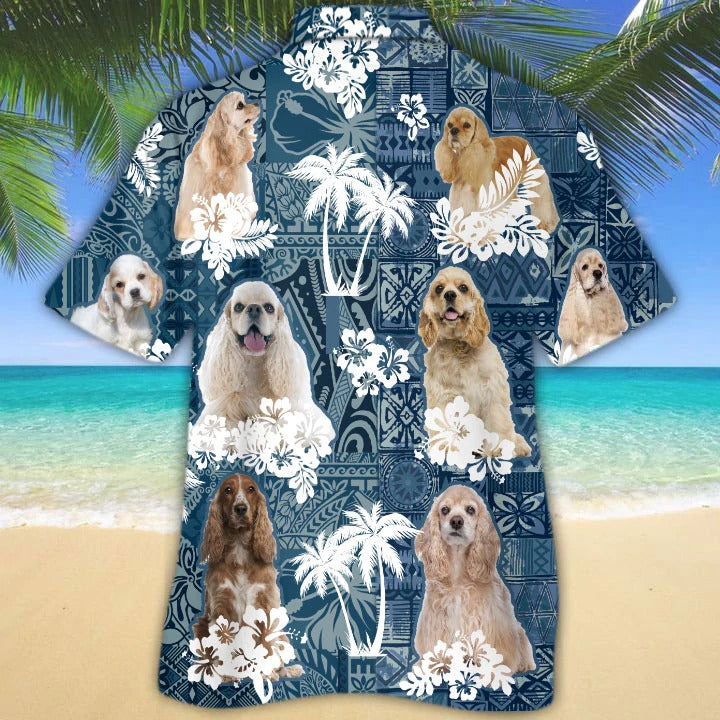 American Cocker Spaniel Hawaiian Shirt, Hawaii Shirt For Dog Lovers, Dog Hawaii Aloha Beach Shirts HO0363