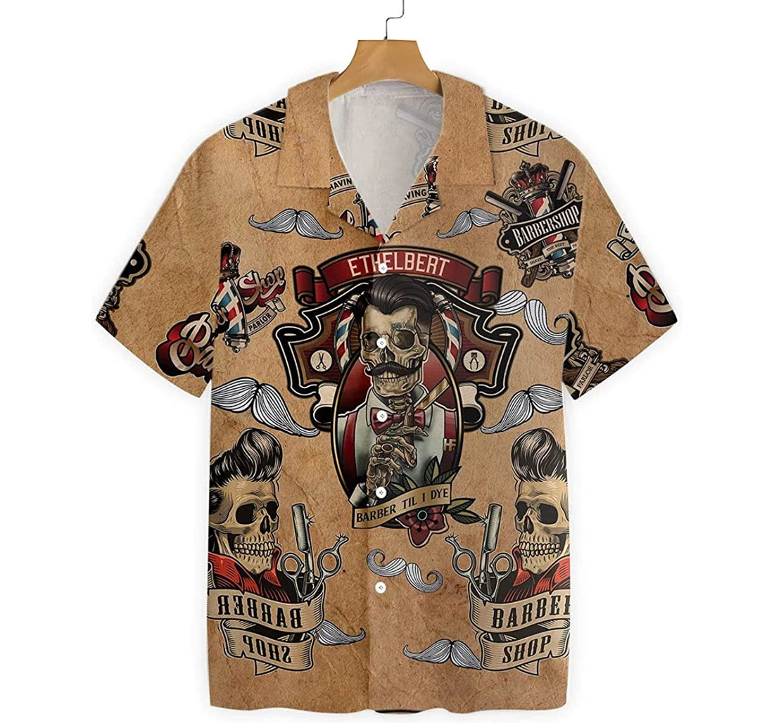 Barber Til I Die Personalized Name Hairstylist Barbershop Cool Barber Birthday Gift Hawaiian Shirt HO0852