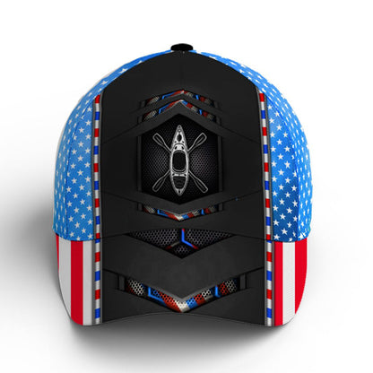 US Flag Kayaking Baseball Cap For Kayak Lovers Future Tech Style Lasfour CO0974