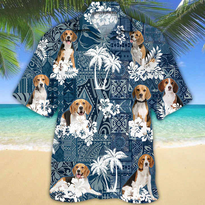 Beagle Hawaiian Shirt, Dog Hawaiian Shirt Men women, Short Sleeve Hawaiian Aloha Shirt HO2418
