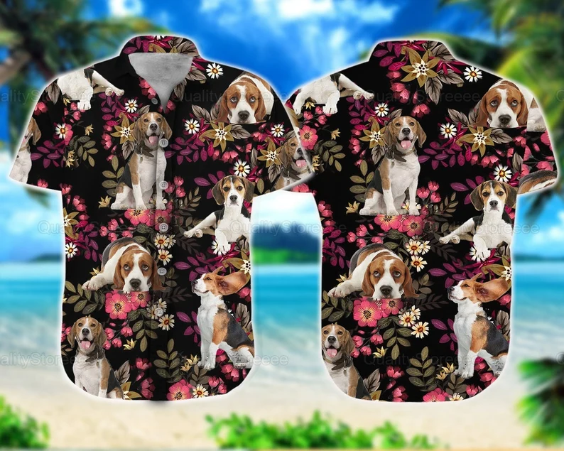 Beagle Hawaiian Shirt, Beagle Tropical Hawaiian Shirt, Beagle Shirt, Beagle Hawaii Shirt, Shirt For Men HO2322