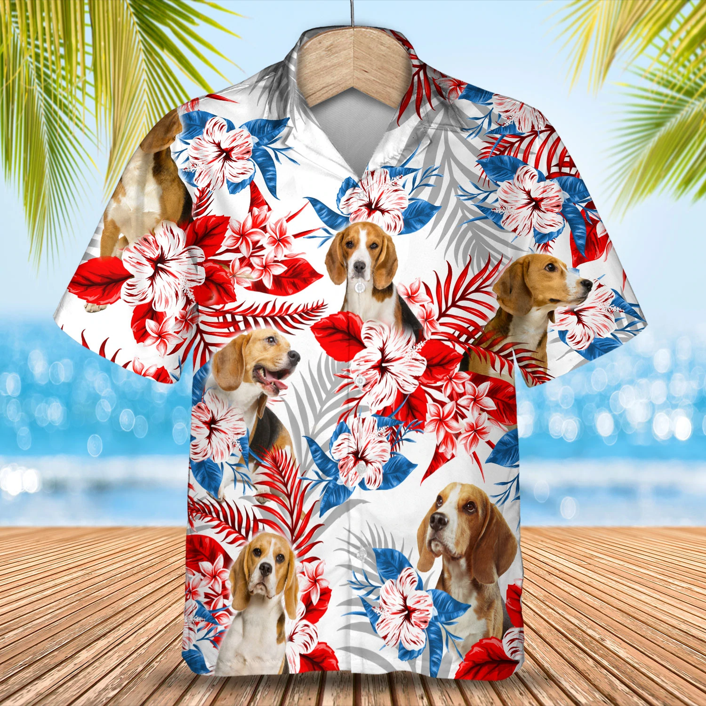 Dog Beagle flower Hawaiian Shirt, Summer aloha shirt, Men Hawaiian shirt, Women Hawaiian shirt HO0829