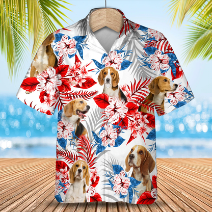 Dog Beagle flower Hawaiian Shirt, Summer aloha shirt, Men Hawaiian shirt, Women Hawaiian shirt HO0829