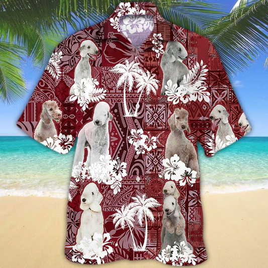 Bedlington Terrier Red Hawaiian Shirt, Hawaiian shirt For men, Women, Aloha Shirt For Summer HO1313