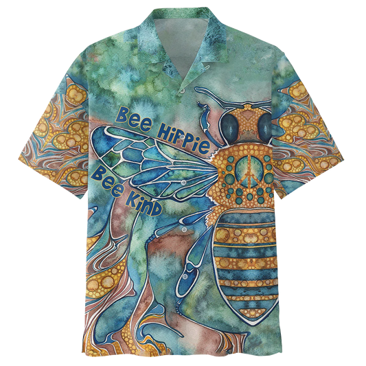 Bee Hippie Psychedelic Hippie Custome Trippy Shirt- Hippie Hawaiian Shirt HO1431