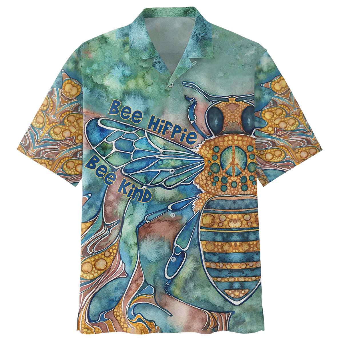 Trippy Colorful Dragonfly Psychedelic Hippie Hawaiian Shirt HO1428