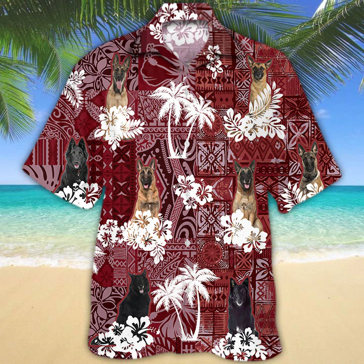 Belgian Shepherd Red Hawaiian Shirt, Hawaiian shirt For men, Women, Aloha Shirt For Summer HO1315