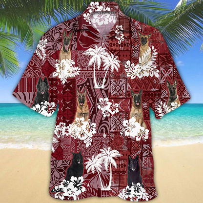 Belgian Shepherd Red Hawaiian Shirt, Hawaiian shirt For men, Women, Aloha Shirt For Summer HO1315