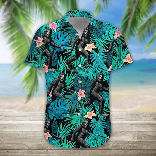Bigfoot Tropical Aloha Hawaiian Shirts For Men & For Women HO2362