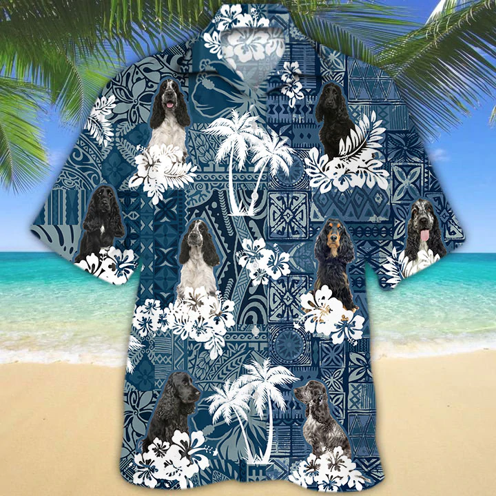 Black English Cocker Spaniel Hawaiian Shirt HO1591