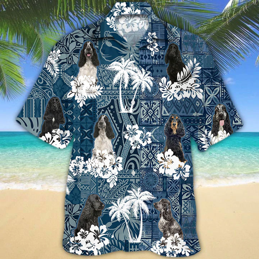 Black English Cocker Spaniel Hawaiian Shirt HO1591