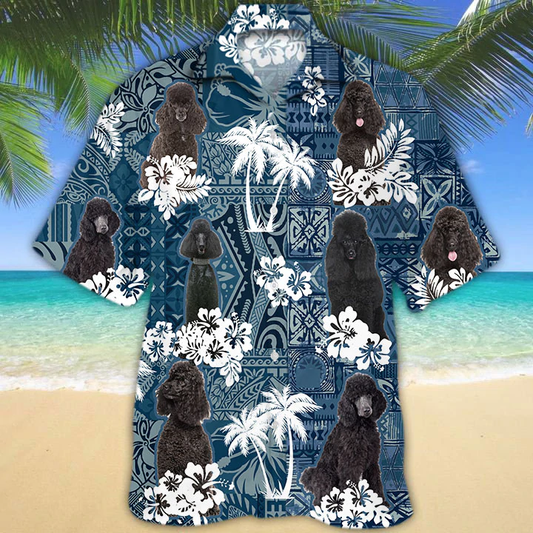 Black Poodle Hawaiian Shirt for Men and women HO0177