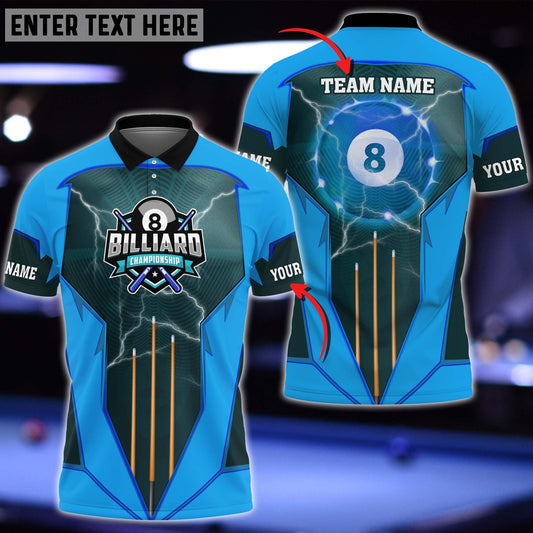Lasfour Personalized Billiard Ball 8 Multicolored Polo Shirt BIA0707