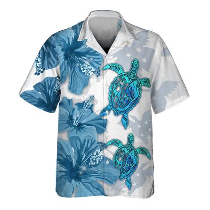 Red Bird Turtle 3D Hawaiian shirt Men's HO1474