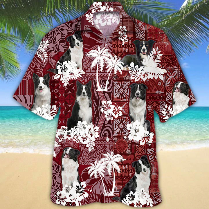 Border Collie 3 Hawaiian Shirt, Gift for Dog Lover Shirts, Animal Summer Shirts, Hawaiian Shirt Men HO1279