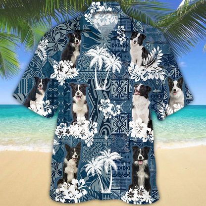 Border Collie Hawaiian Shirt, Dog Hawaiian Shirt Men women, Short Sleeve Hawaiian Aloha Shirt HO2415