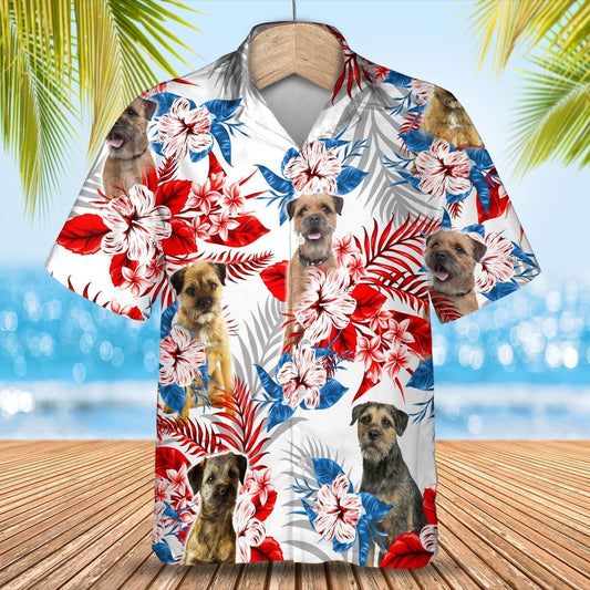 Border Terrier Hawaiian Shirt - Summer aloha shirt, Hawaiian shirt for Men and women HO0694