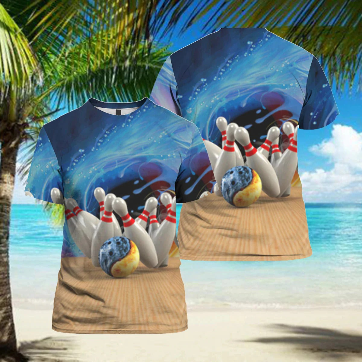 Custom 3D Bowling Tshirts For Men Women BOT0042