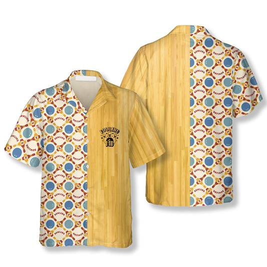 Bowling Dad With Balls and Ninepins Bowling Hawaiian Shirt, Gift for Dad Bowling HO4080