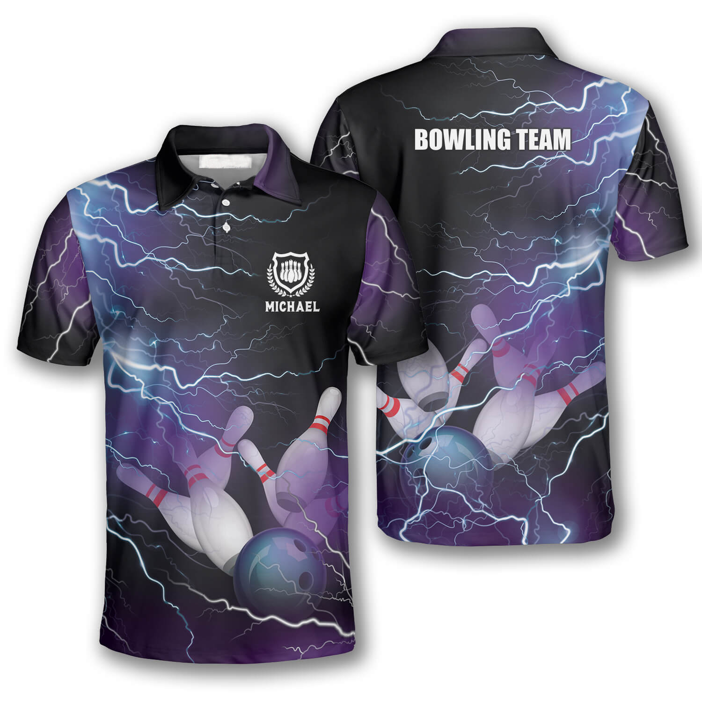 Custom Bowling Polo Shirts For Team BO0015