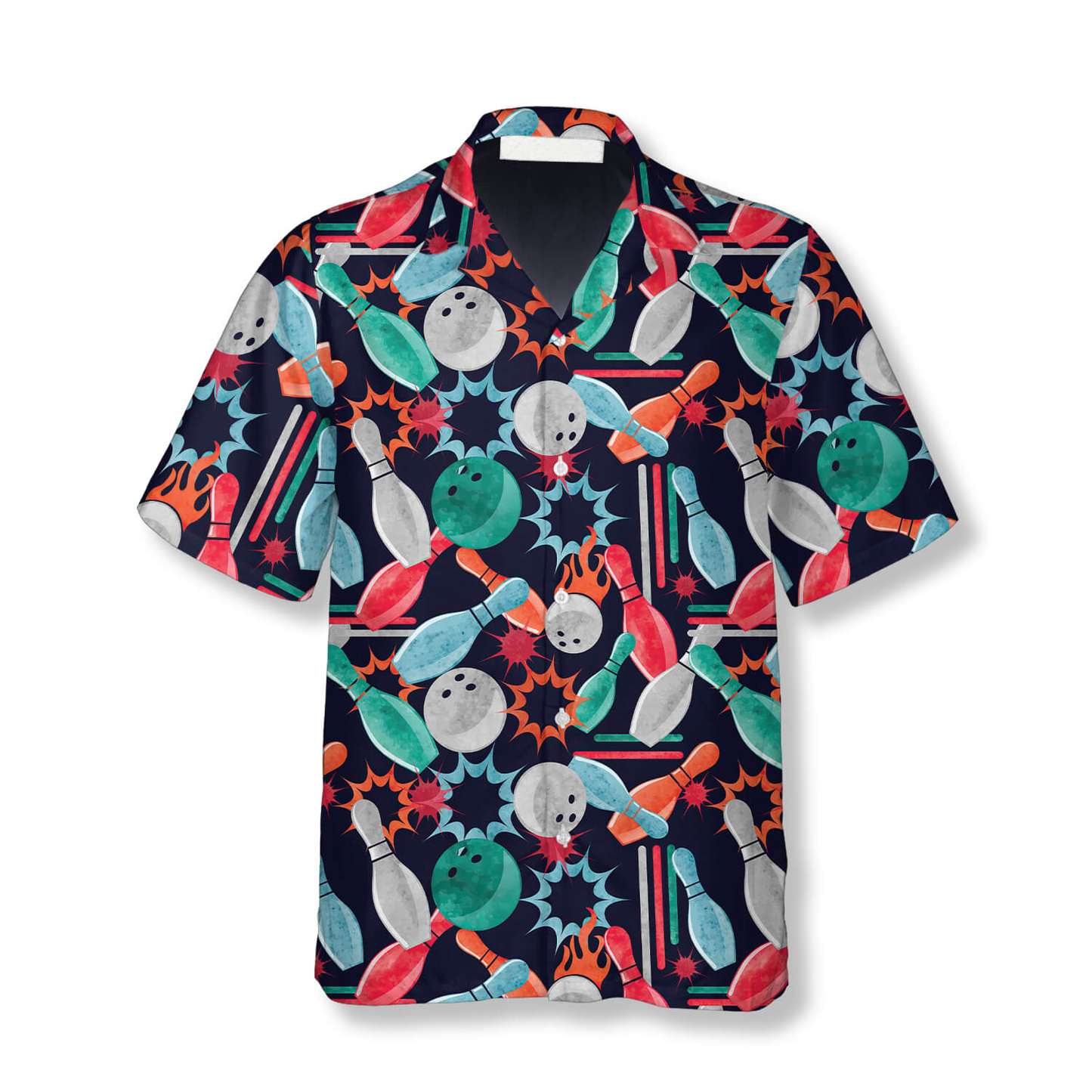 Bowling Strike Watercolor Seamless Pattern Bowling Hawaiian Shirt, Perfect Gift for Bowler HO4068