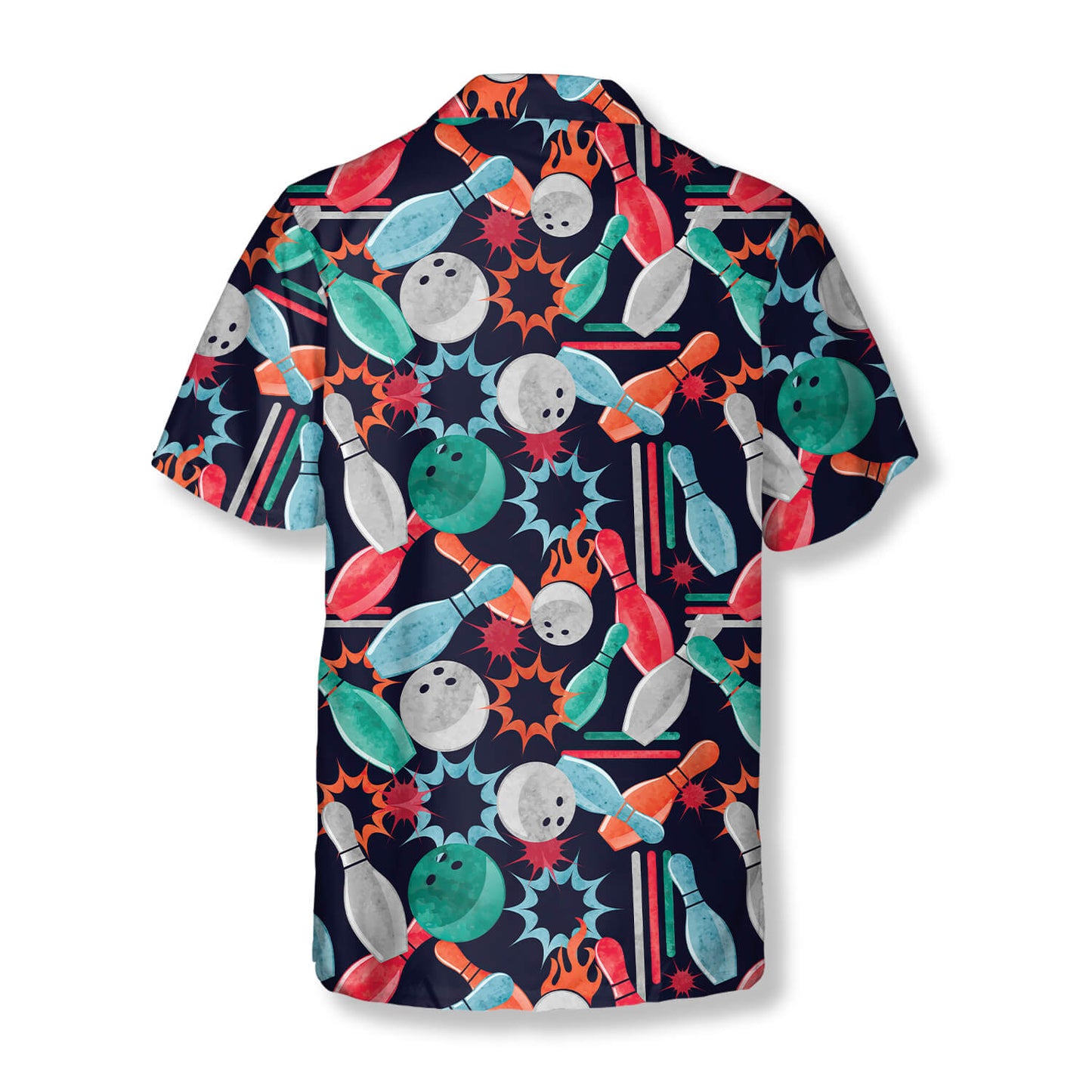 Bowling Strike Watercolor Seamless Pattern Bowling Hawaiian Shirt, Perfect Gift for Bowler HO4068