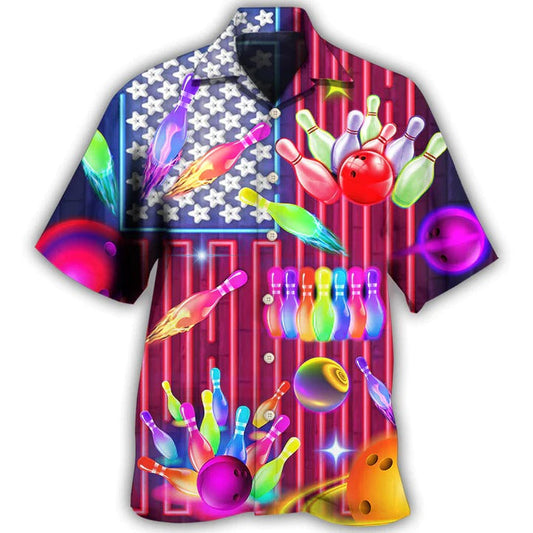 Colorful Bowling Hawaiian Shirt Short Sleeve HO4751