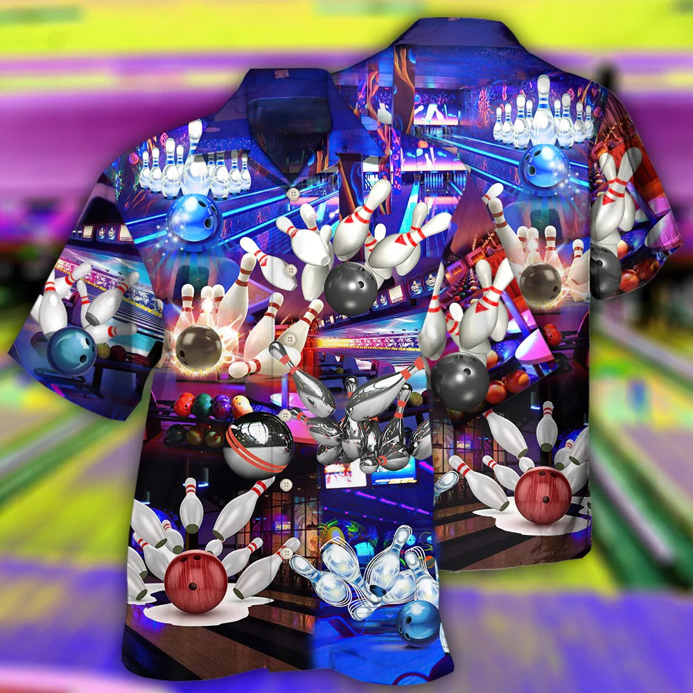 3D All Over Printed Hawaiian Shirt With Bowling Pattern HO4674