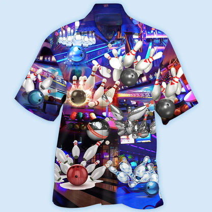 3D All Over Printed Hawaiian Shirt With Bowling Pattern HO4674