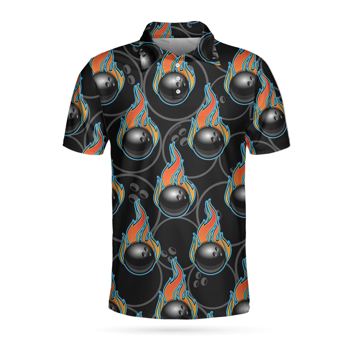 Custom Flame Bowling Polo Shirts BO0252