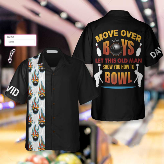 Bowling Move Over Boys Custom Hawaiian Shirt, Personalized Bowling Shirt, Best Gift For Bowling Players HO0130